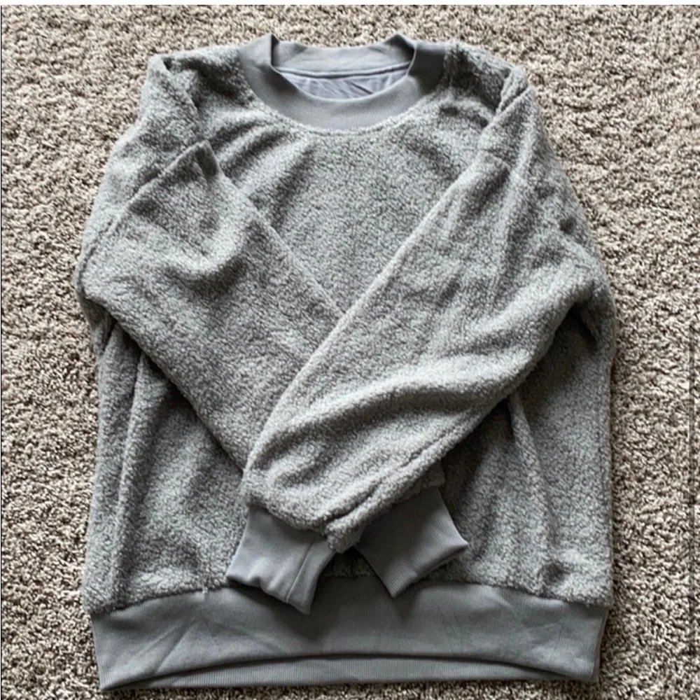 Womens Fuzzy Sherpa Fleece
Crewneck Pullover - Picture 4 of 5